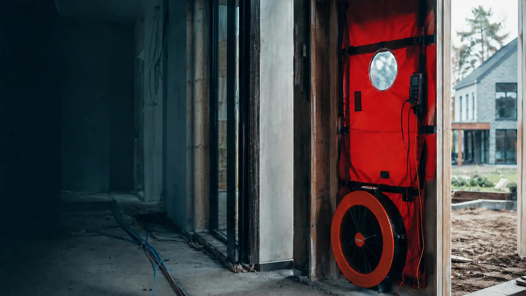Test d'étanchéité à l'air (Blower Door) réalisé par un ingénieur en province de Luxembourg
